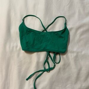 Green Strappy Bikini Top